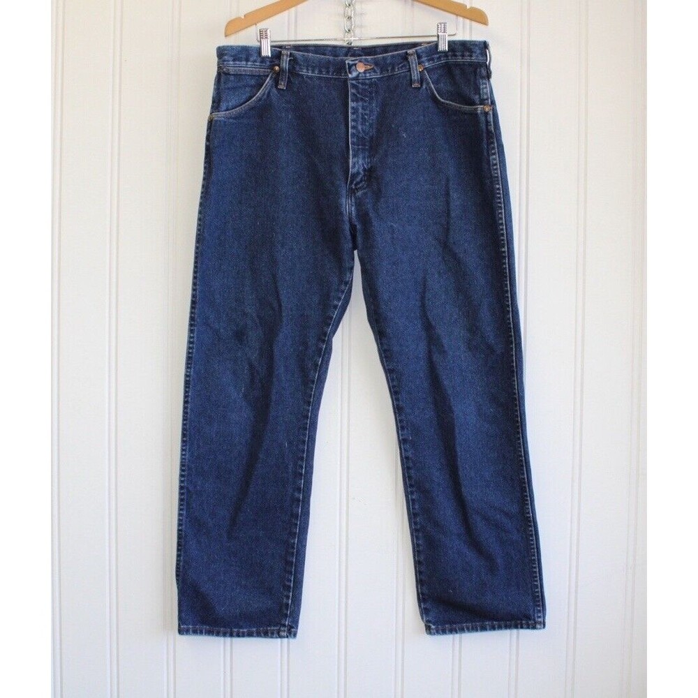 Vintage‎ Wrangler Cowboy Blue Jeans 36x29 Made in USA Western Rodeo